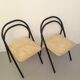 Four straw chairs from the 70s