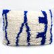 Moroccan Berber cushion cover Azilal with Majorelle blue patterns 50x40cm