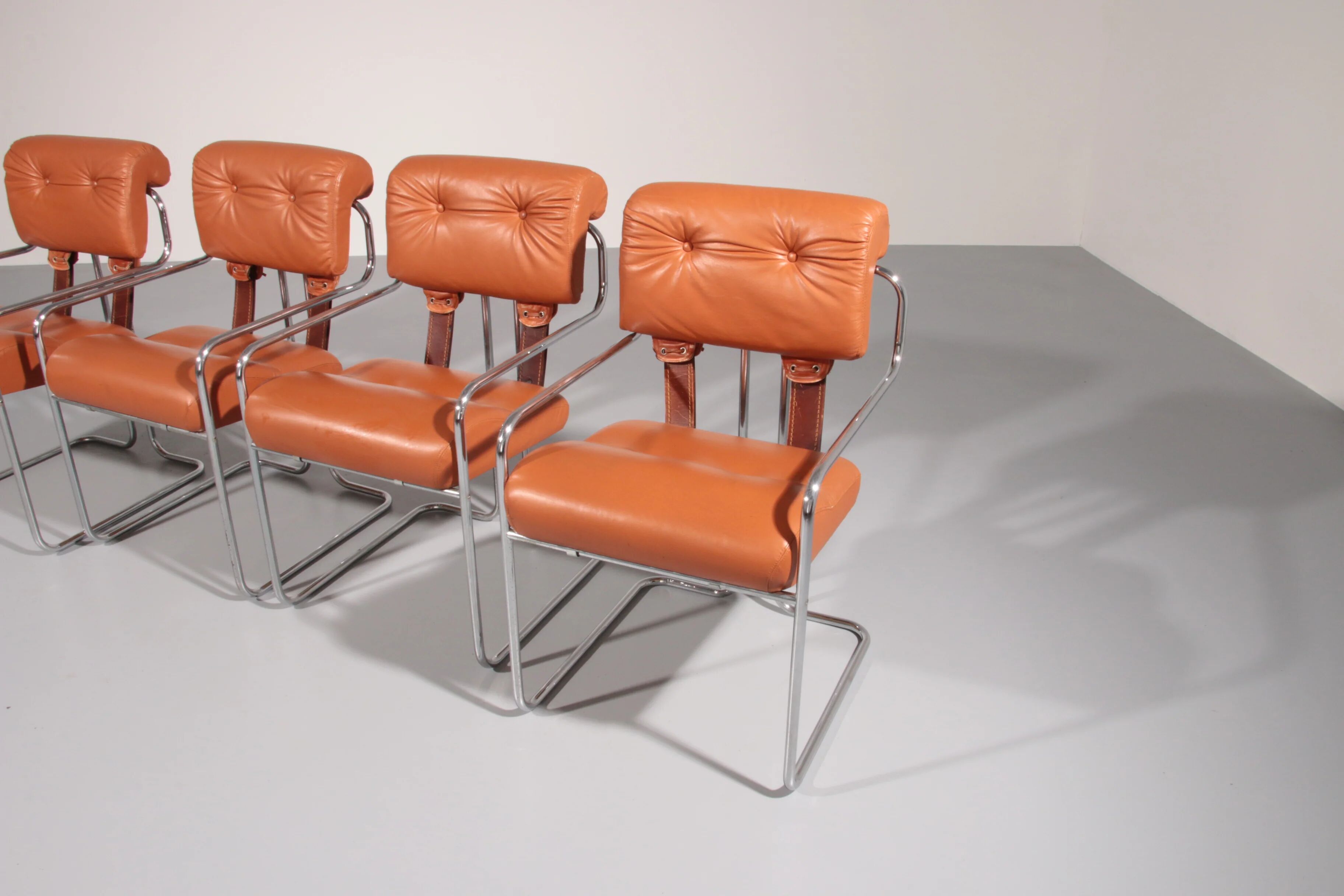 Italian Tucroma chairs by Guido Faleschini for i4 Mariani, 1970