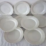 Set of 10 flat plates in Sarreguemines earthenware, early 20th century