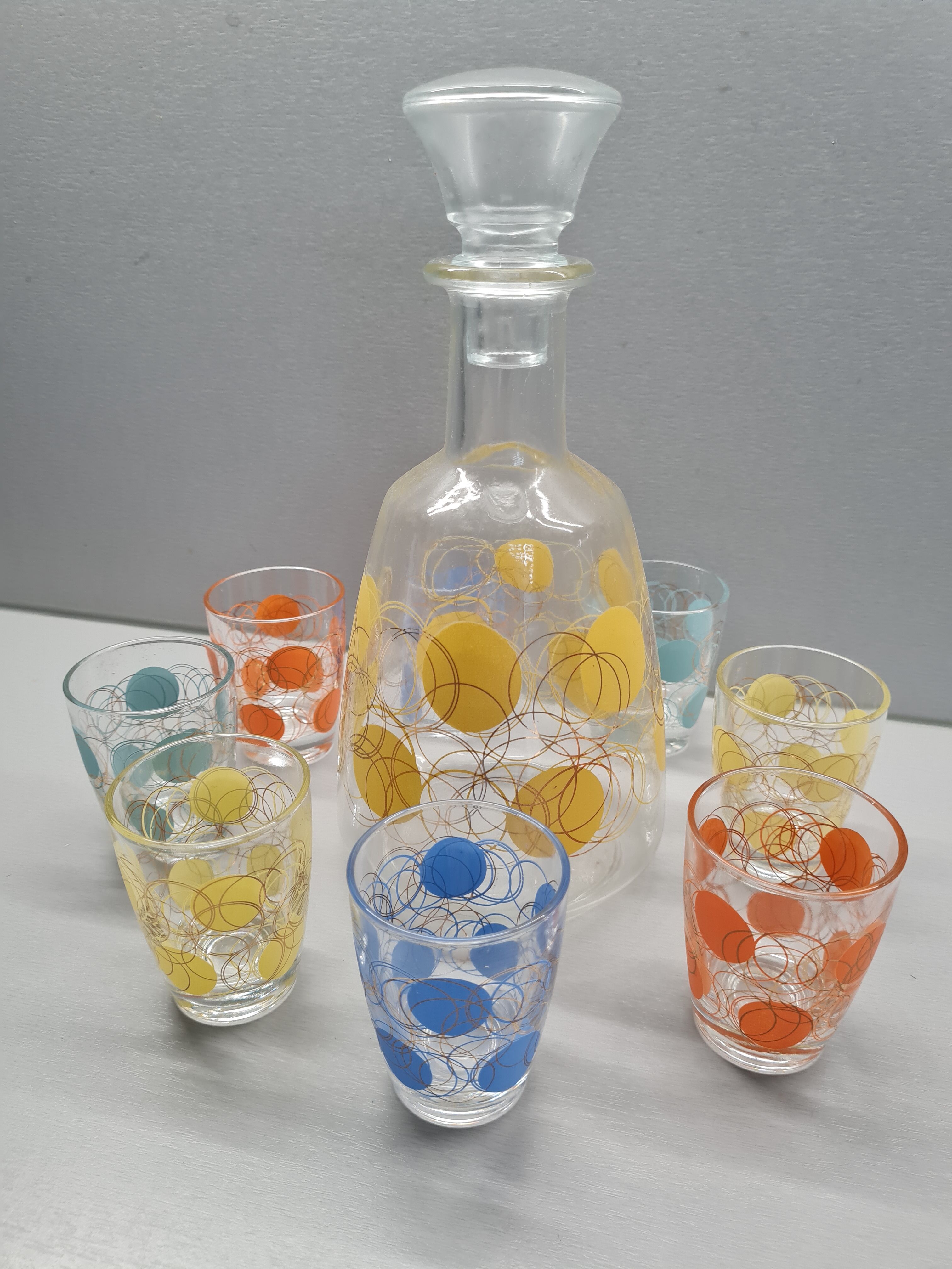 Service in Porto vintage glassware crystal of Arques France