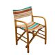 Vintage folding chair from the 1950s-60s in beech and fabric, Italy.