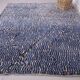 Blue Handmade Beni merirt Rug 258 x 305 cm - Abstract Wool Rug - Berber Rug