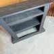 Old wooden counter, black patina