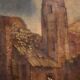 Antique Spanish landscape painting from the 18th century