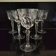 6 cut red wine glasses