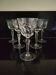 6 cut red wine glasses