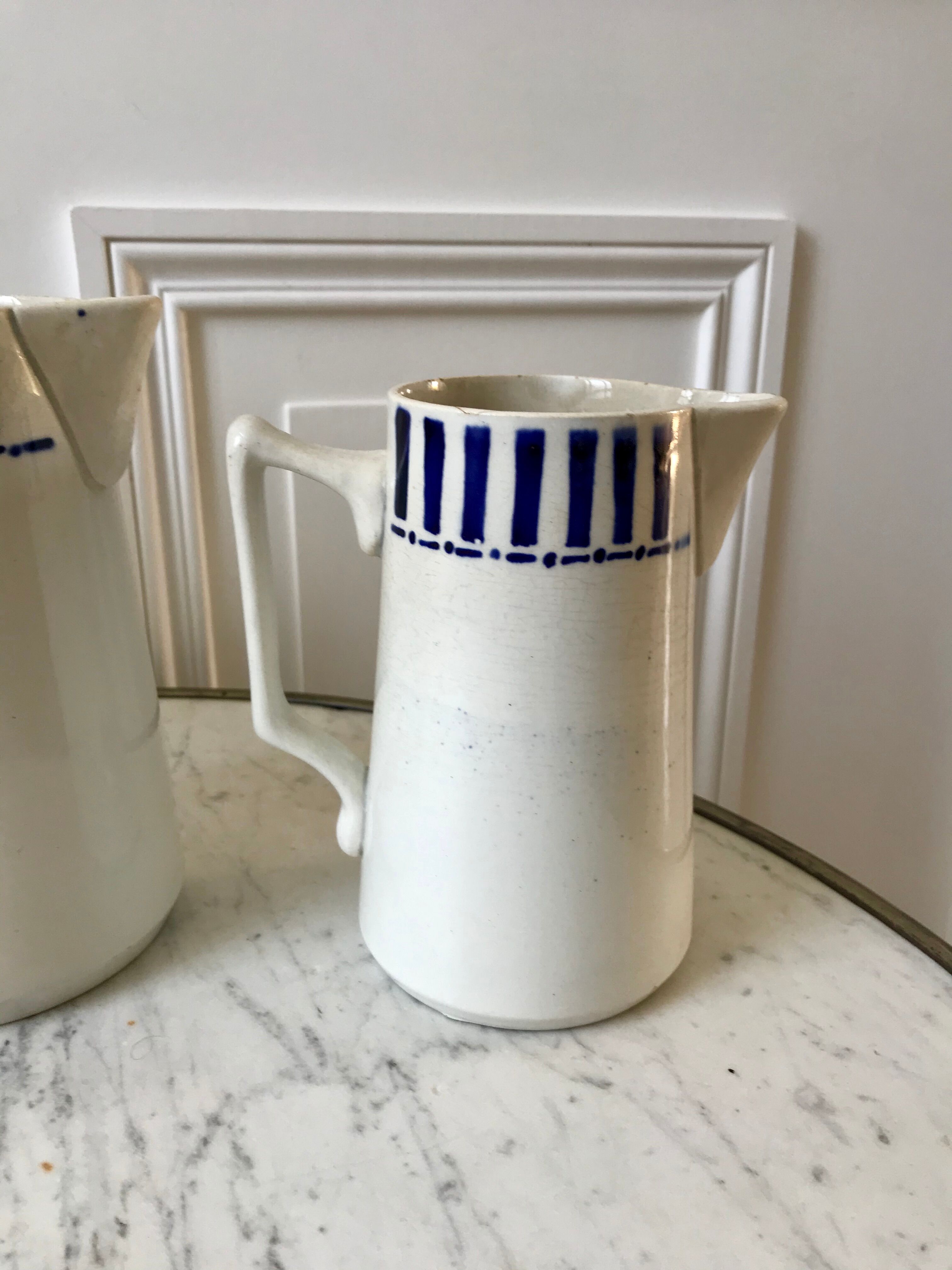 trio of earthenware pitchers CM Paris model "Monique" 30s