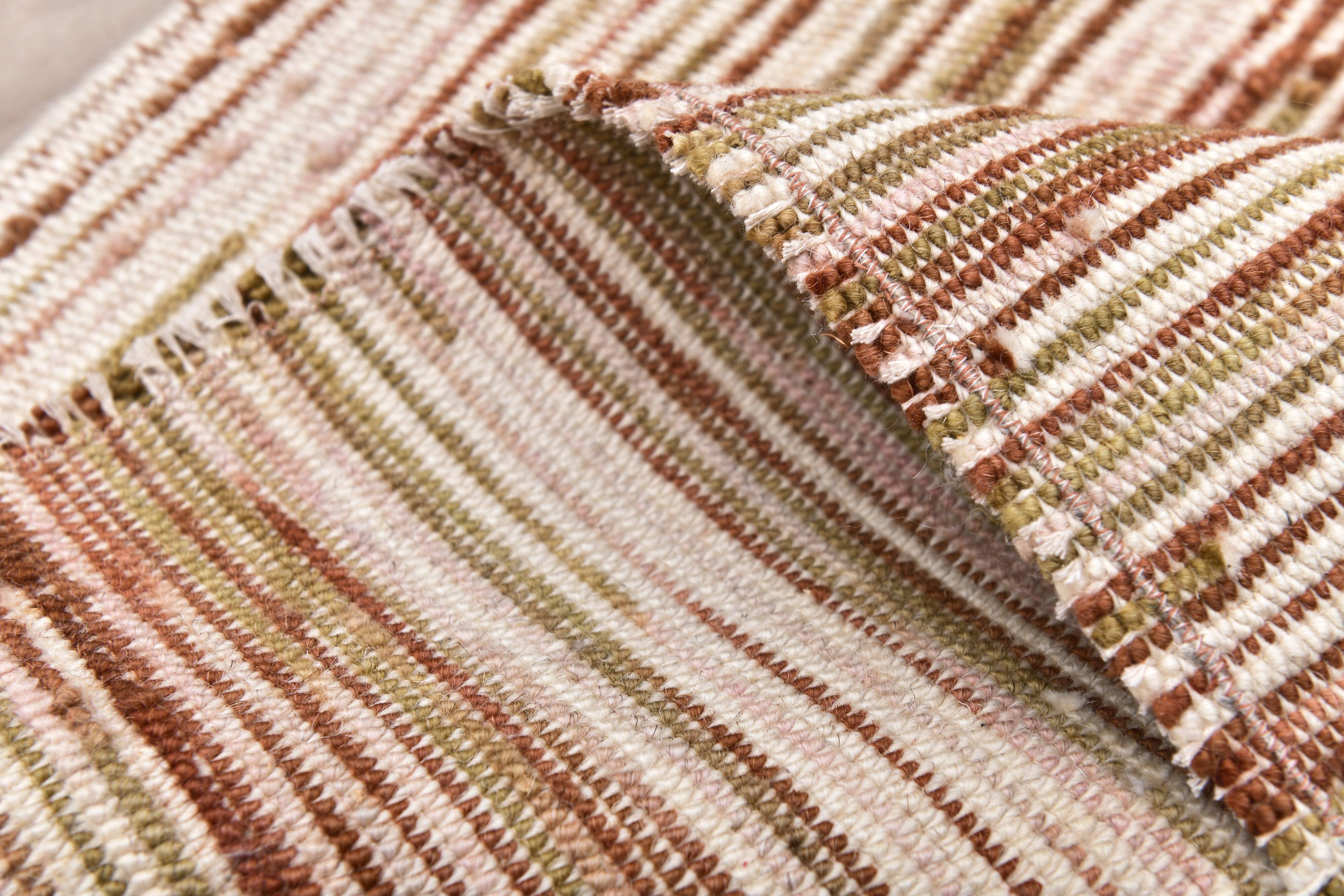 Terracota wool kilim rug 68x181 cm Turkish wool kilims.