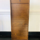 Filing cabinet with a curtain