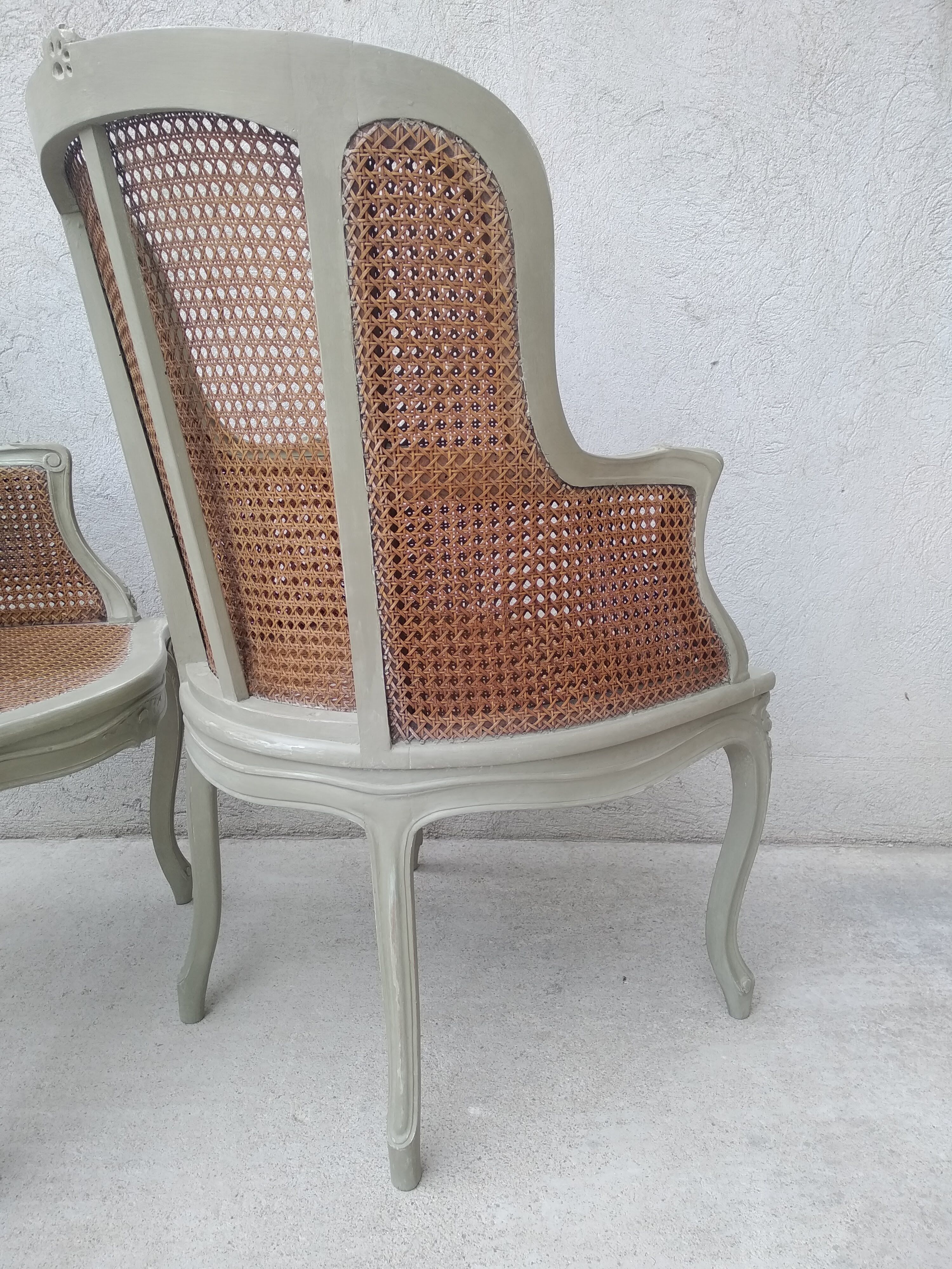 Salon Louis XV with double patinated cannage