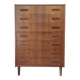 Teak chest of 7 drawers by Borge Dam, Denmark 1960s