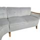 Light blue vintage corner sofa