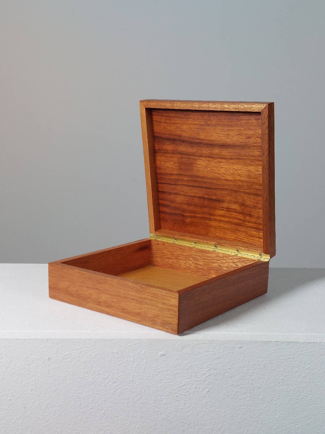 Handmade vintage wooden box with inlays