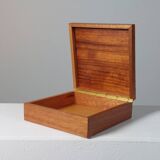 Handmade vintage wooden box with inlays
