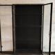 Vintage two-door metal medical display case