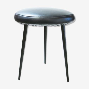 Tabouret tripode noir Années 50