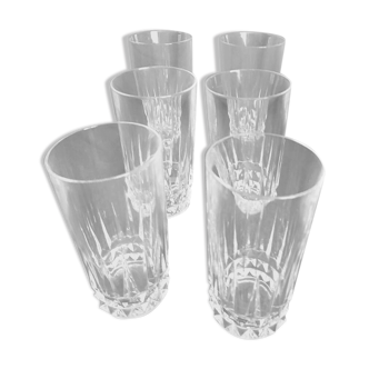 6 high Cristal D'Arques glasses