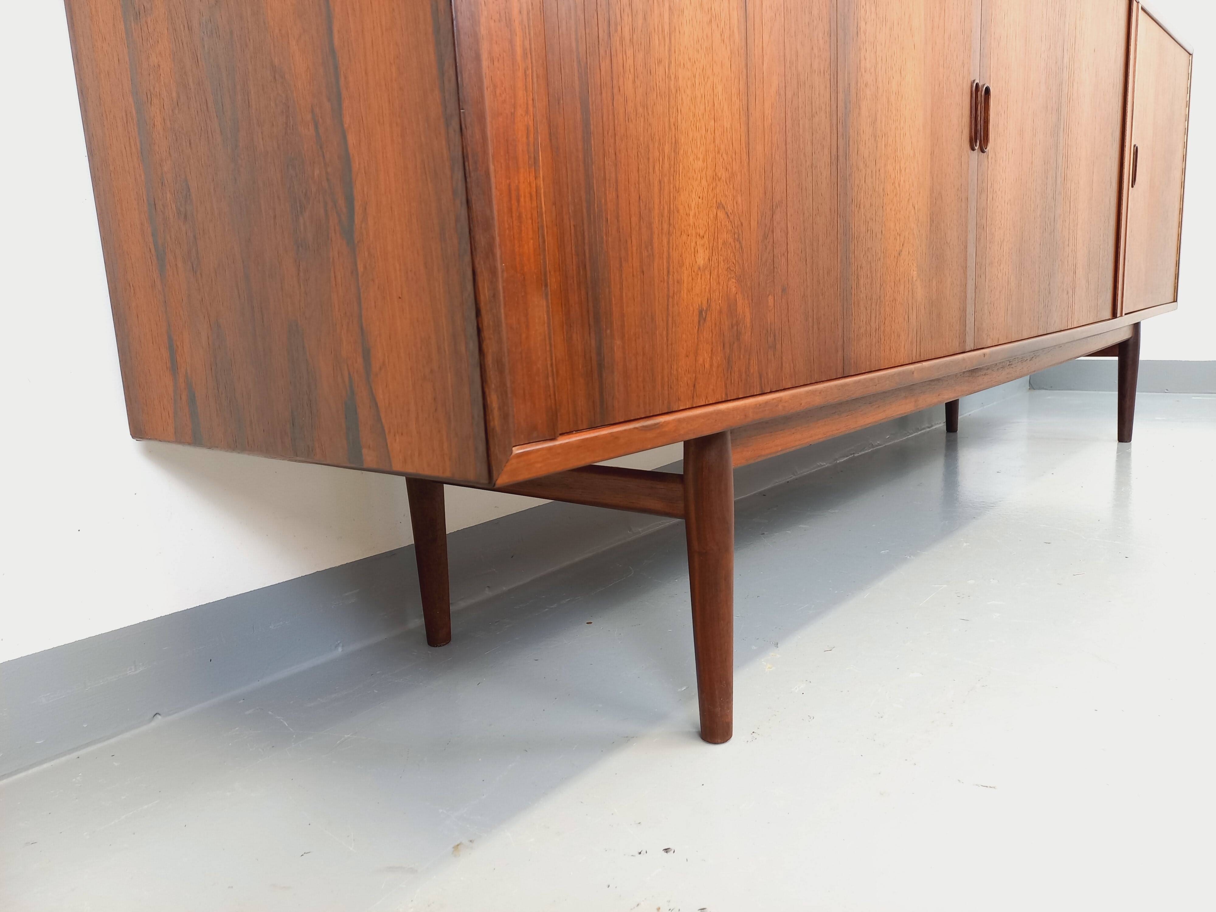 Vintage Scandinavian enfilade by Danish designer Arne Vodder in rosewood.