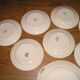 Service of 12 plates and plate with decoration of flowers Amandinoise St Amand