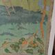 Large painting on canvas from the 20th century mounted on a frame - rural scene.
