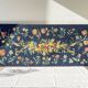 Large vintage floral pattern tapestry, 1970s