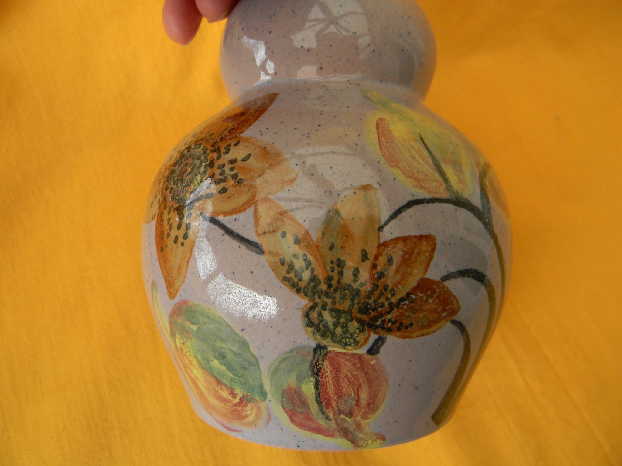 Ceramic pitcher by simone larrieu.