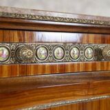 Vintage Two-Leaf Cabinet with Marble Top, 1940s