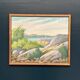 Original Swedish Oil On Canvas – “Coastal Landscape” By R. – Dated 1979 – Vintage & Framed – 50 × 42 Cm (19.7" × 16.5")