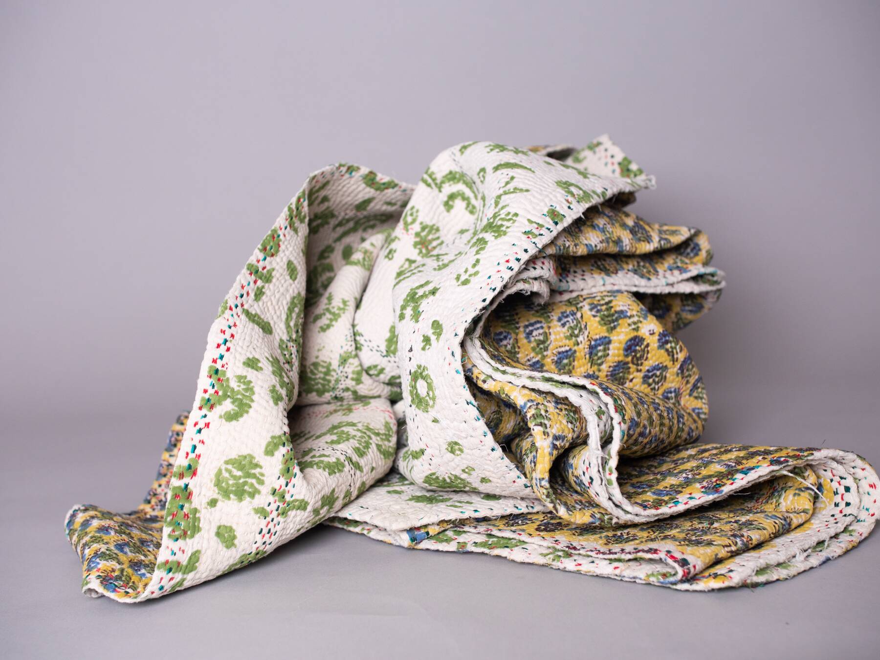 Vintage kantha block print