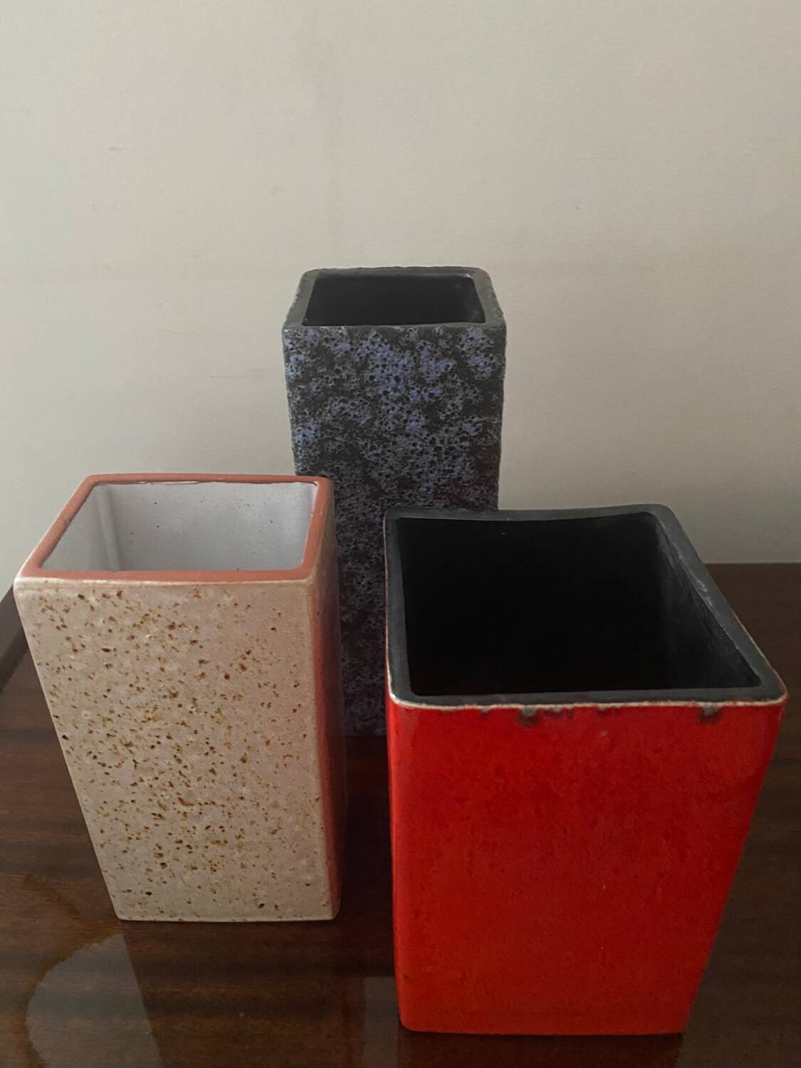 Trio of vintage vases from the 60s-70s