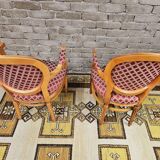 Paire de fauteuil Médaillon style Louis XV