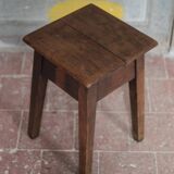 Ancien tabouret bois, tabouret d'appoint, tabouret d'atelier, déco intérieur