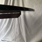 Table a manger ronde design en métal et verre fumé, Roche Bobois 1970