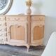 Low buffet in renovated solid cherry wood – Reinterpreted Louis XV style – 250 cm