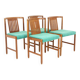 Set of 4 teak table chairs, Bertil Fridhagen, Bodafors, Sweden, 1960