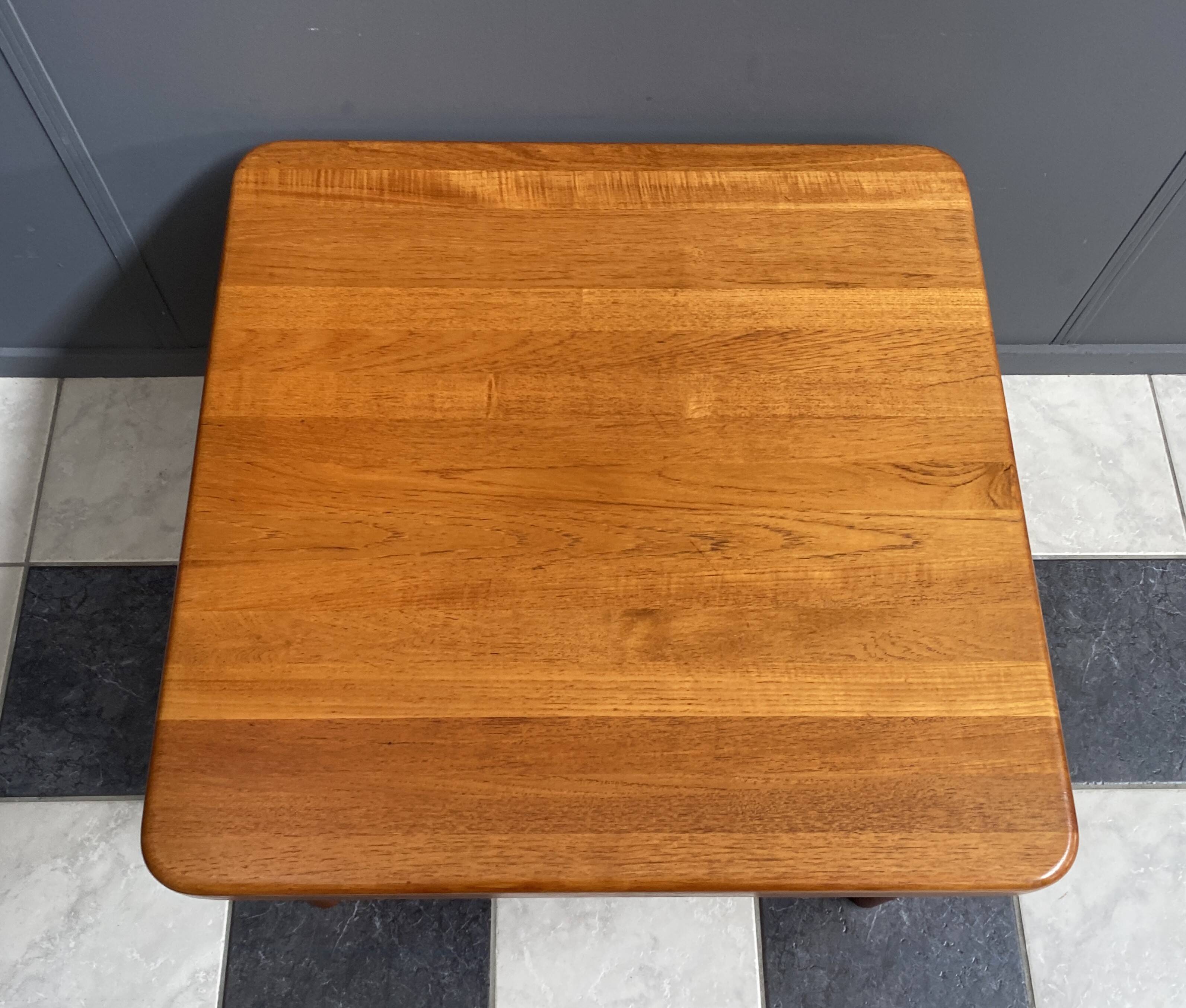 Square Glostup Denmark teak table 1970s