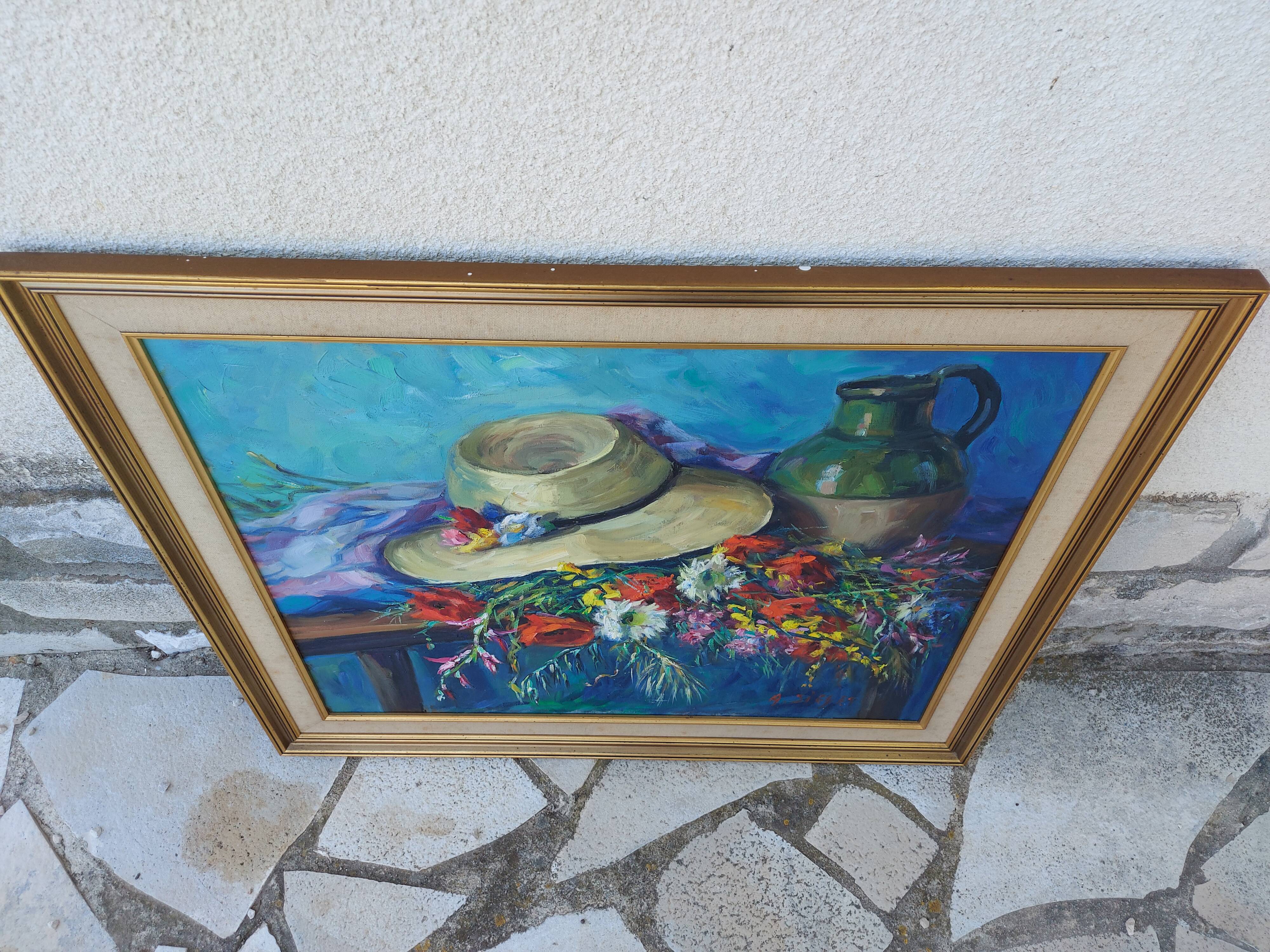 Table oil on canvas signed