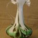 Murano scalloped colored glass decanter