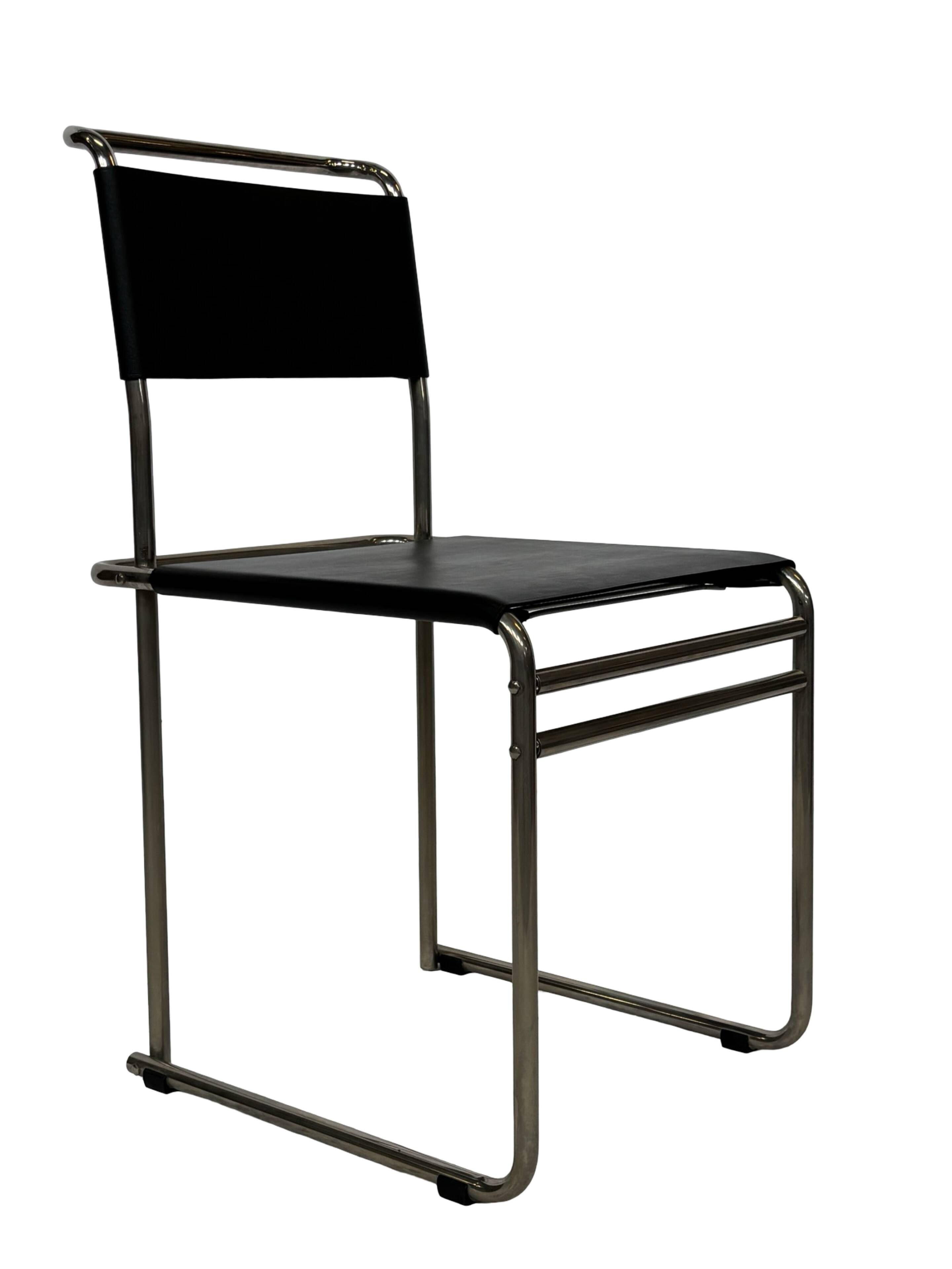 Set of 6 B5/B40 Chairs with Tubular Frame attributed to Marcel Breuer
