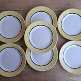 7 vintage l'amandinoise dessert plates