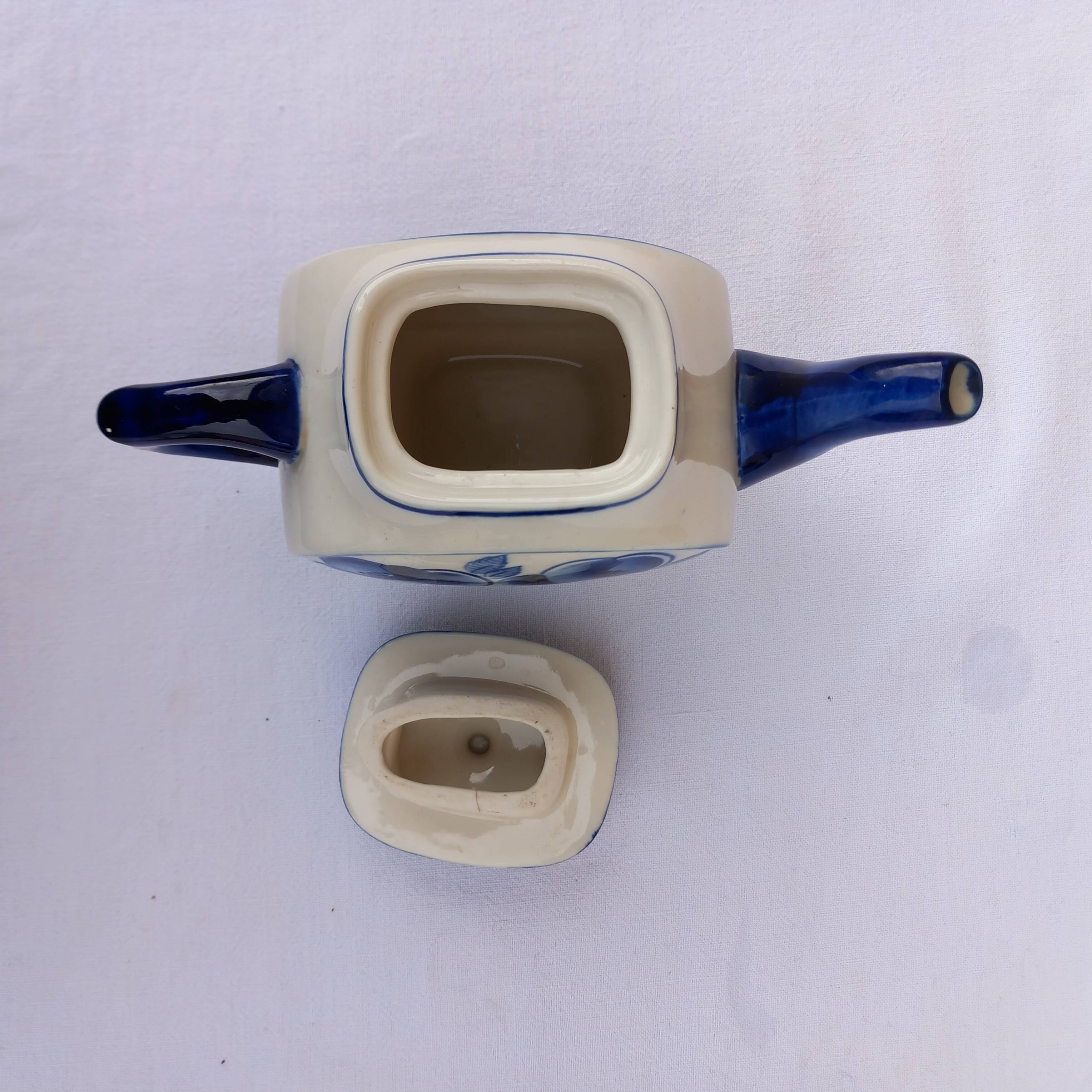 Vintage Russian porcelain teapot Gzhel