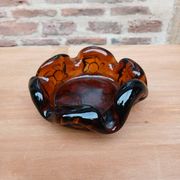 Cendrier vintage en verre épais