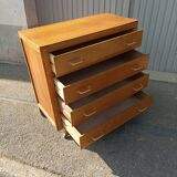 Vintage chest of drawers 4 drawers feet compass