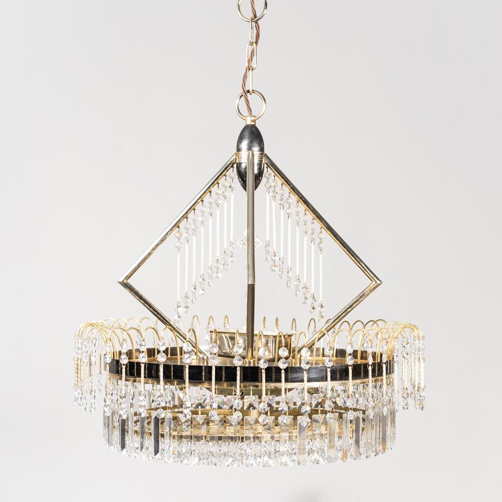 Chandelier 6 lights metal brass 70