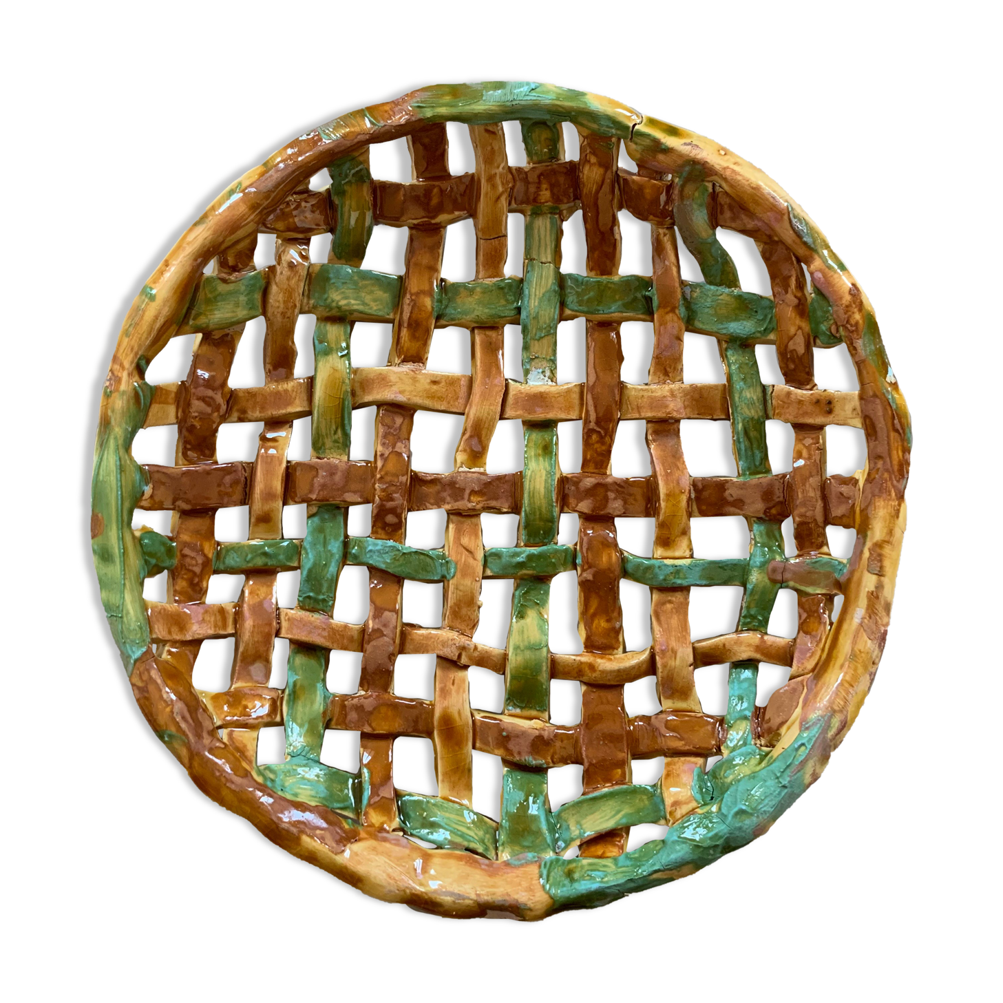 Ceramic braided fruit cup