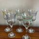 5 colored water glasses