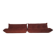 Ligne Roset Pair of 3-seater Togo sofas in rust velvet