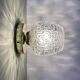 Vintage glass globe wall or ceiling light with diamond point.