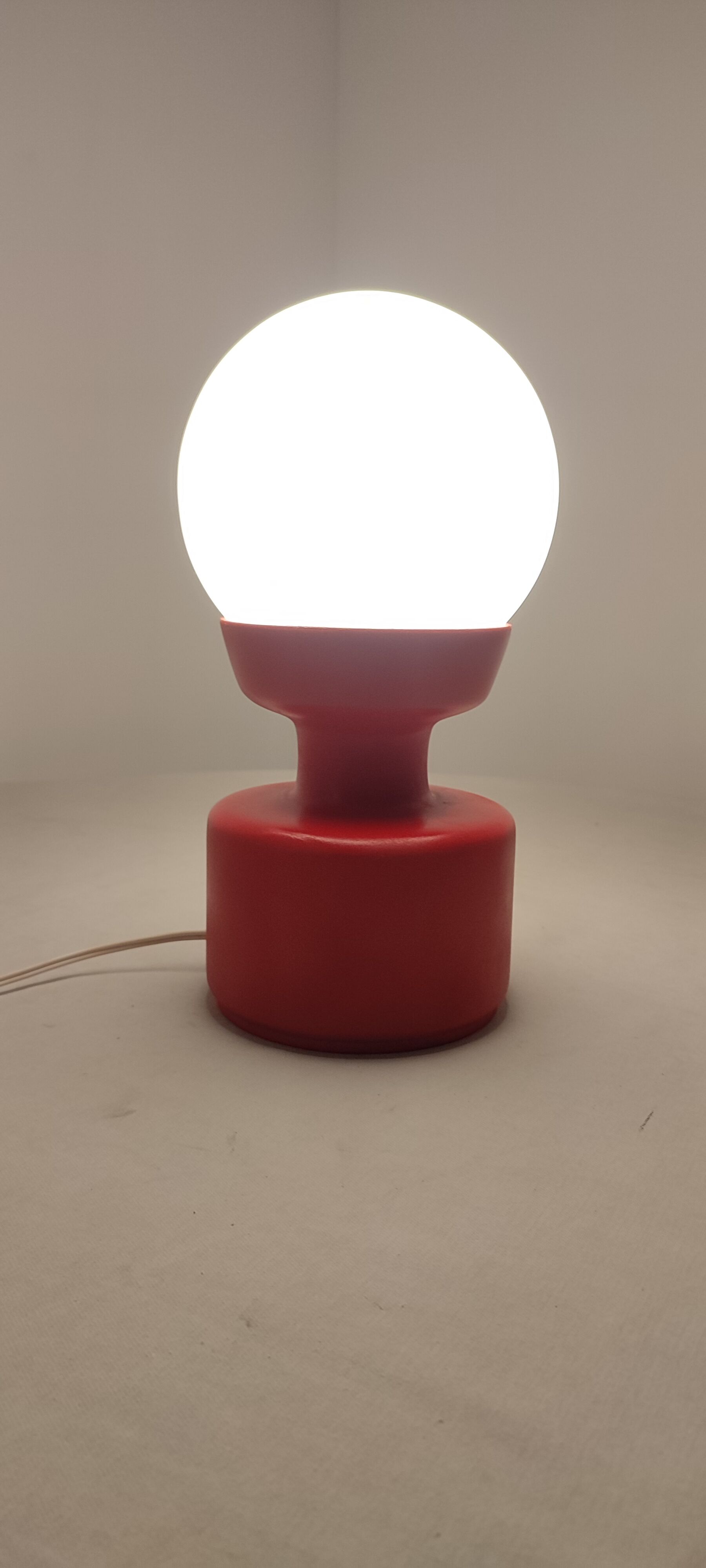 Table lamp made of wood and glass, Spain, 1970s